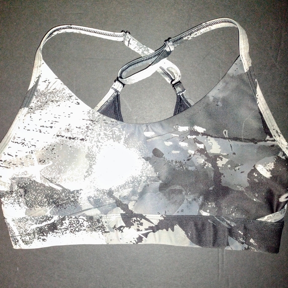Women's Black and Gray Sports Bra - Picture 1 of 6